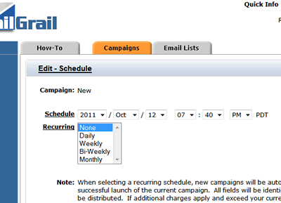 email campaign editor
